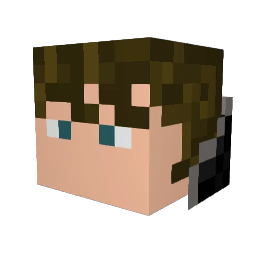 2k301 Minecraft avatar head, 3D render