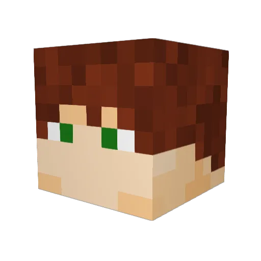 2k8Snake Minecraft avatar head, 3D render
