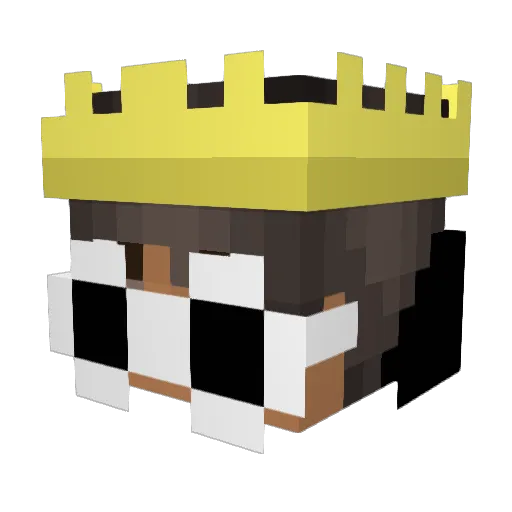 2kBA Minecraft avatar head, 3D render