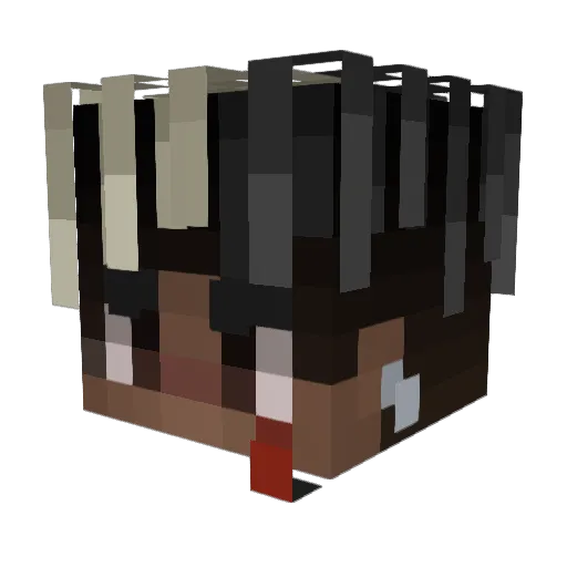 2kCartiier Minecraft avatar head, 3D render