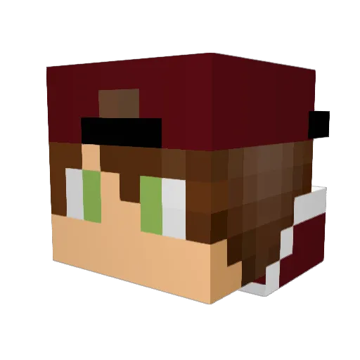 2kGhOsT Minecraft avatar head, 3D render