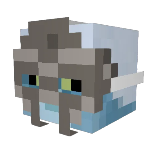 2k_bot Minecraft avatar head, 3D render