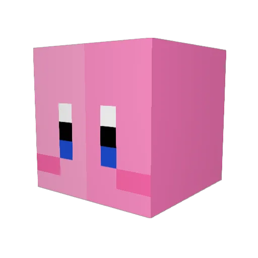 2kc0 Minecraft avatar head, 3D render