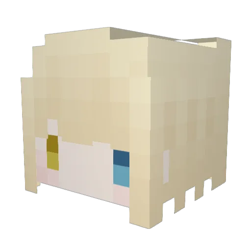 2kin Minecraft avatar head, 3D render
