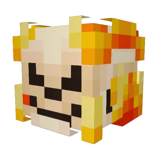 2kleak Minecraft avatar head, 3D render