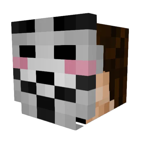 2kmini Minecraft avatar head, 3D render