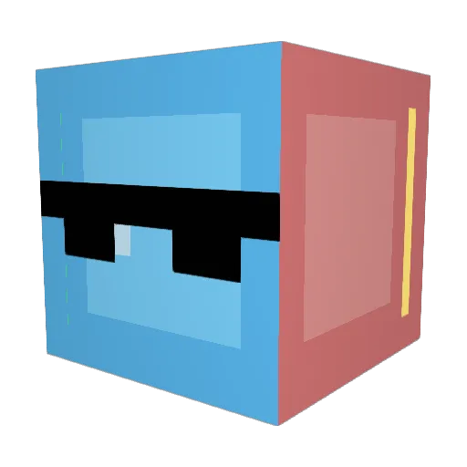 2kt1oua30 Minecraft avatar head, 3D render