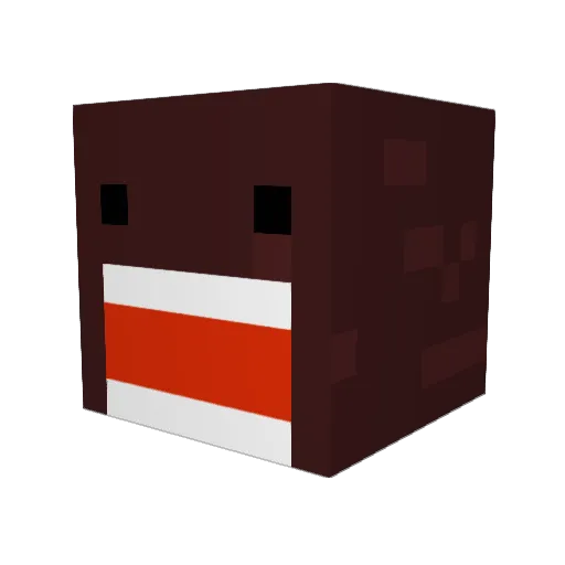 2ku Minecraft avatar head, 3D render