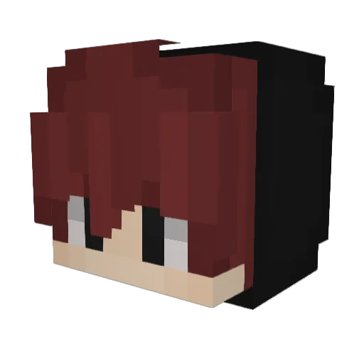2lag Minecraft avatar head, 3D render