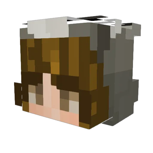 2leafy Minecraft avatar head, 3D render