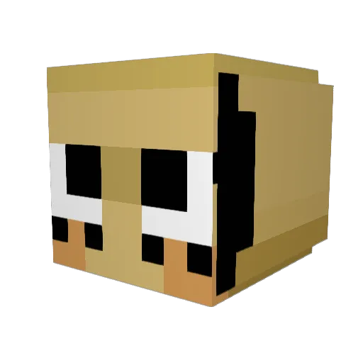 2lemon Minecraft avatar head, 3D render