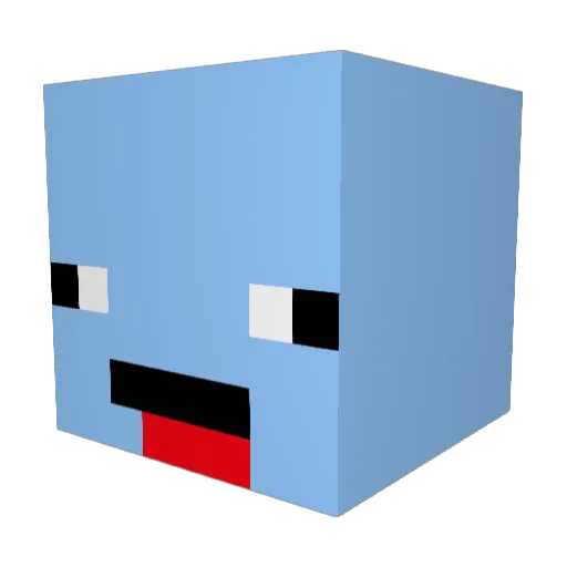 2lgg Minecraft avatar head, 3D render