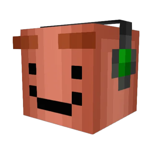 2lit Minecraft avatar head, 3D render