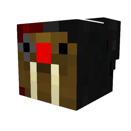 2llo Minecraft avatar head, 3D render