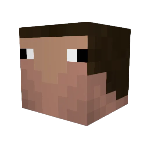 2lokman Minecraft avatar head, 3D render