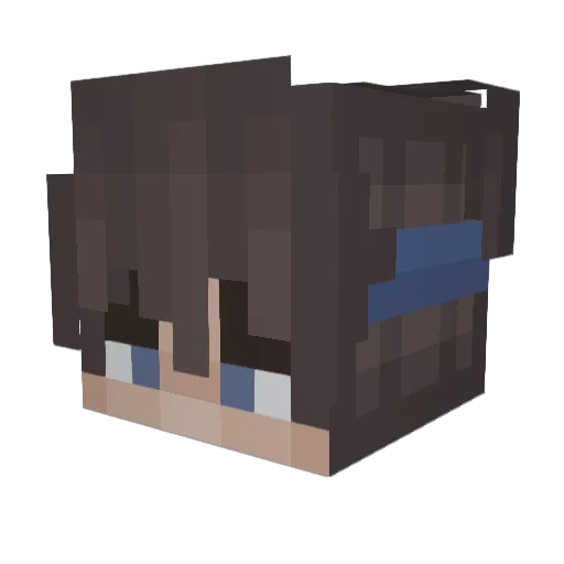 2looks Minecraft avatar head, 3D render
