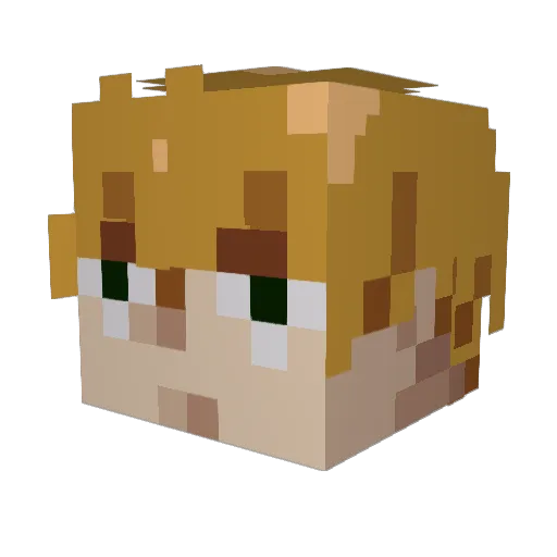 2mail_ Minecraft avatar head, 3D render
