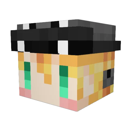 2masta Minecraft avatar head, 3D render