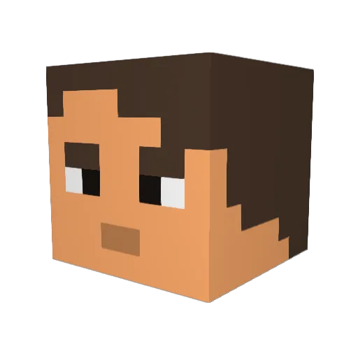 2ndCitySaint Minecraft avatar head, 3D render