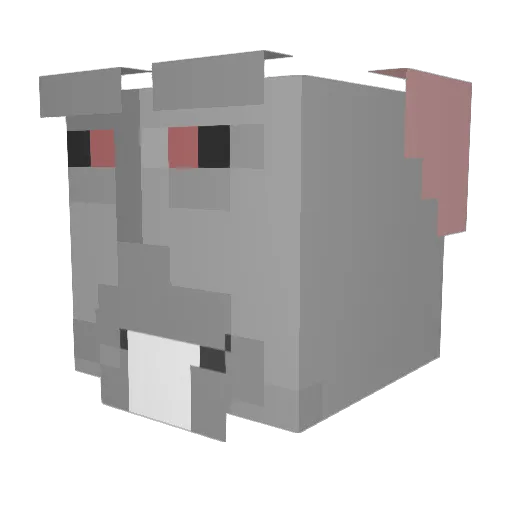 2ninjamaster Minecraft avatar head, 3D render