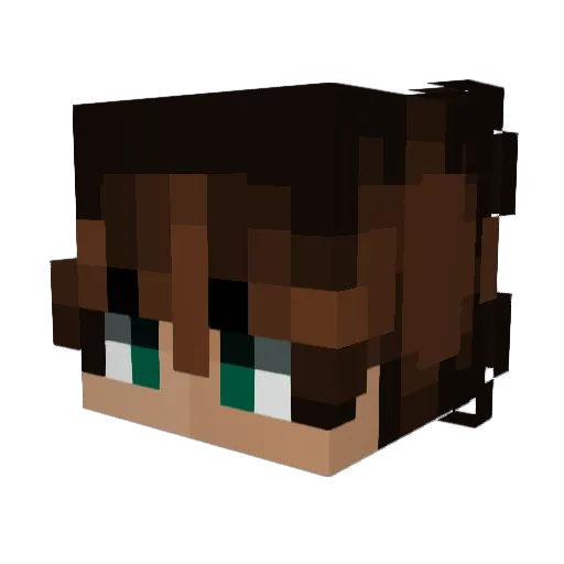 2ofClubs Minecraft avatar head, 3D render