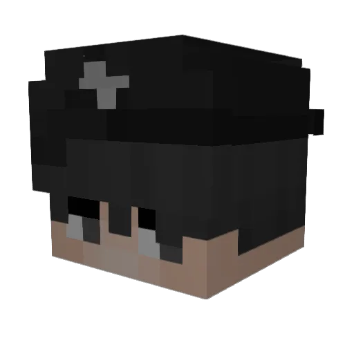 2ofa Minecraft avatar head, 3D render