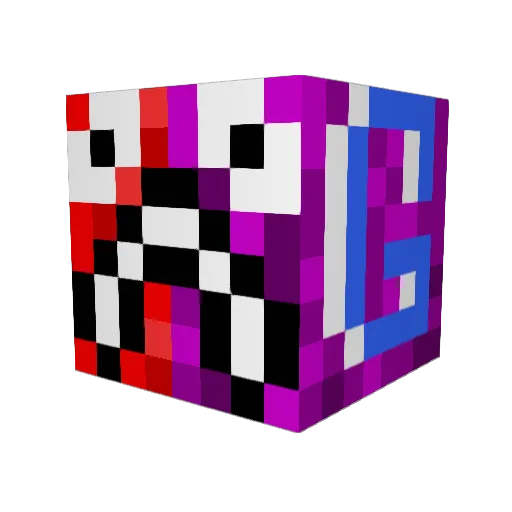 2pac2000 Minecraft avatar head, 3D render