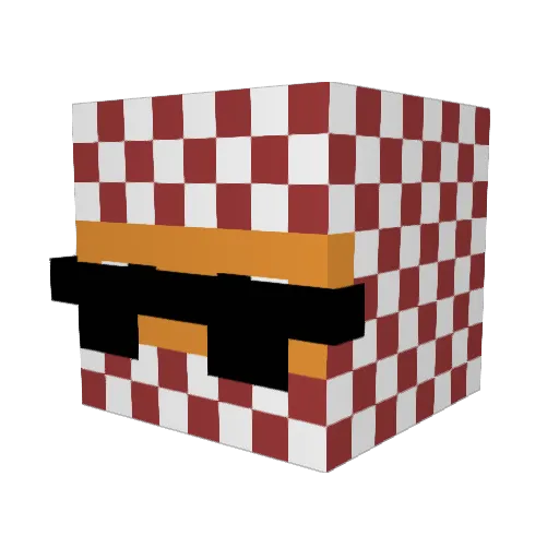 2pbr Minecraft avatar head, 3D render
