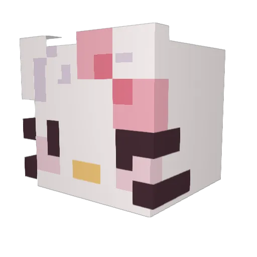 2peck Minecraft avatar head, 3D render