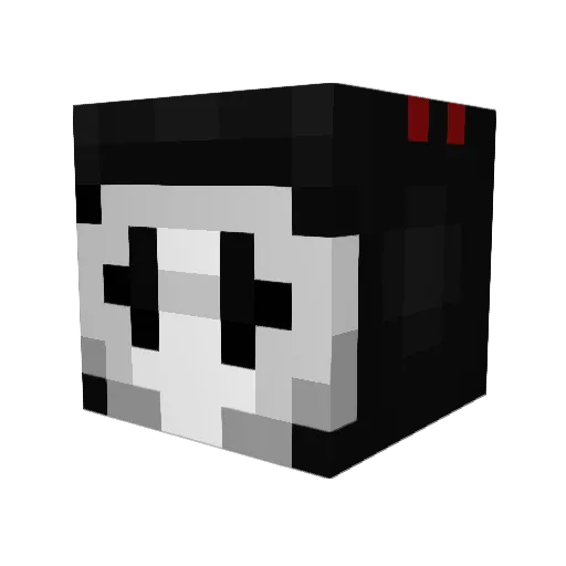 2percies Minecraft avatar head, 3D render