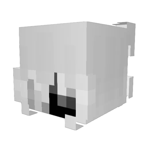 2pmm Minecraft avatar head, 3D render