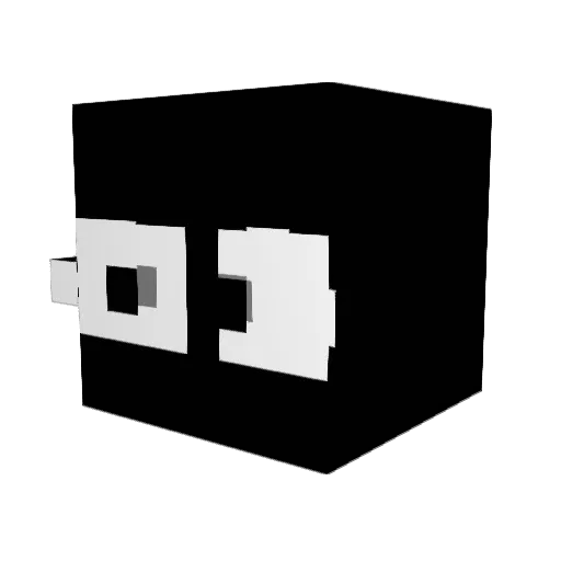 2pstrongi Minecraft avatar head, 3D render