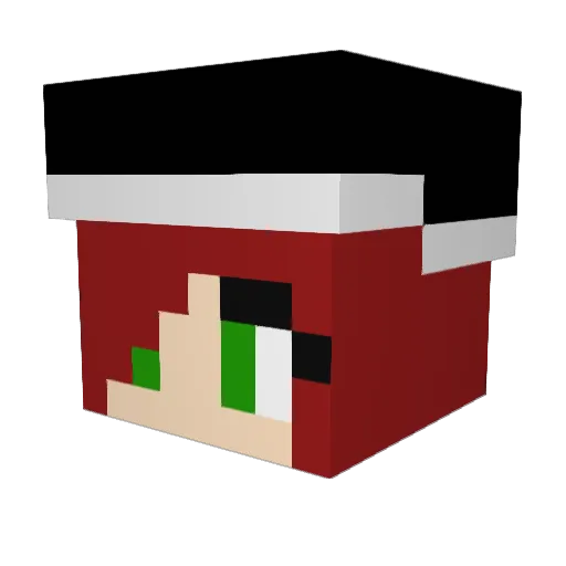 2punk4u Minecraft avatar head, 3D render