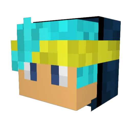 2q3 Minecraft avatar head, 3D render