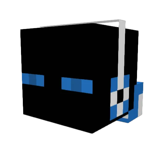 2rich Minecraft avatar head, 3D render