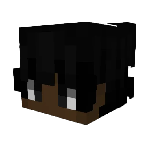 2slit Minecraft avatar head, 3D render