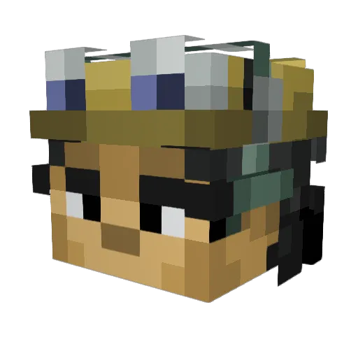 2soz Minecraft avatar head, 3D render