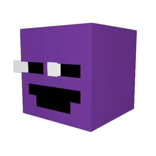 2stu Minecraft avatar head, 3D render
