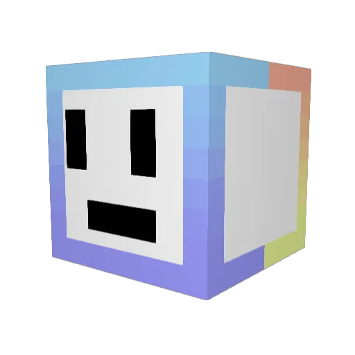 2suj Minecraft avatar head, 3D render