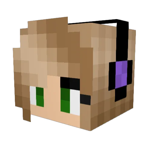 2tapbooties Minecraft avatar head, 3D render
