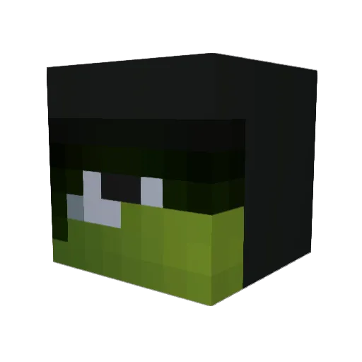 2terorist Minecraft avatar head, 3D render
