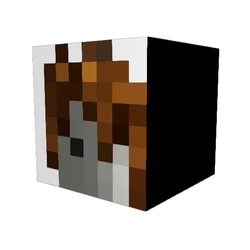 2ticky Minecraft avatar head, 3D render