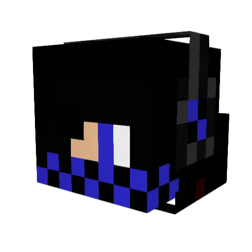 2troty Minecraft avatar head, 3D render