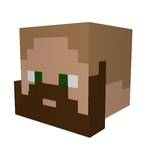 2twins Minecraft avatar head, 3D render