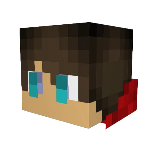 2u88 Minecraft avatar head, 3D render