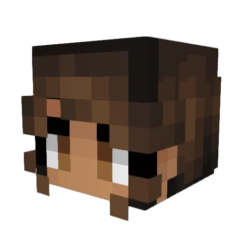 2upita Minecraft avatar head, 3D render