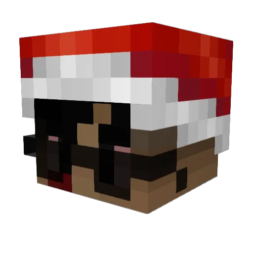 2war0 Minecraft avatar head, 3D render