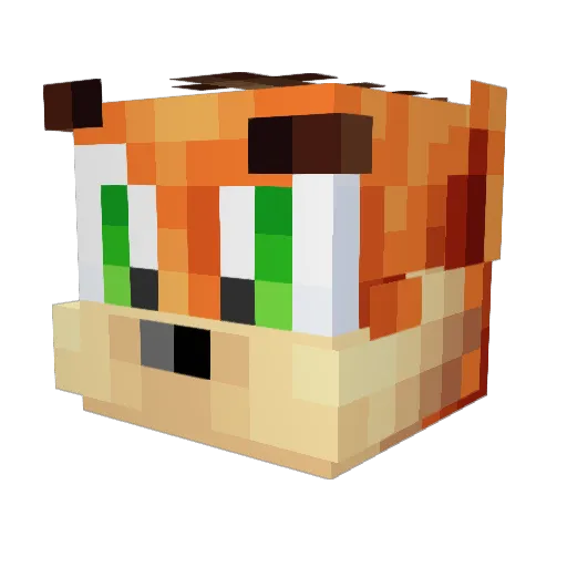 2x3iwal6 Minecraft avatar head, 3D render