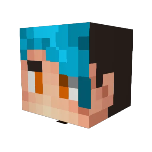 2xThink Minecraft avatar head, 3D render