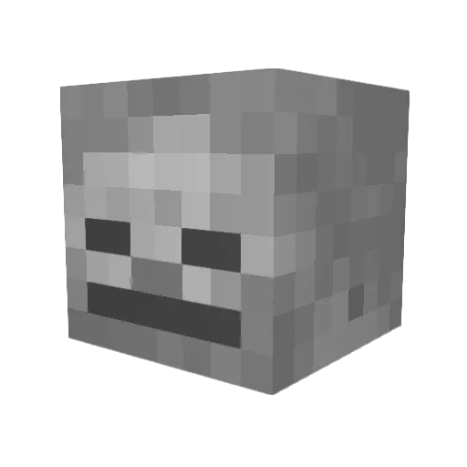 2x_vibes Minecraft avatar head, 3D render